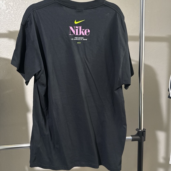 Nike Black Tee with Pink and Yellow Accents - Picture 3 of 5
